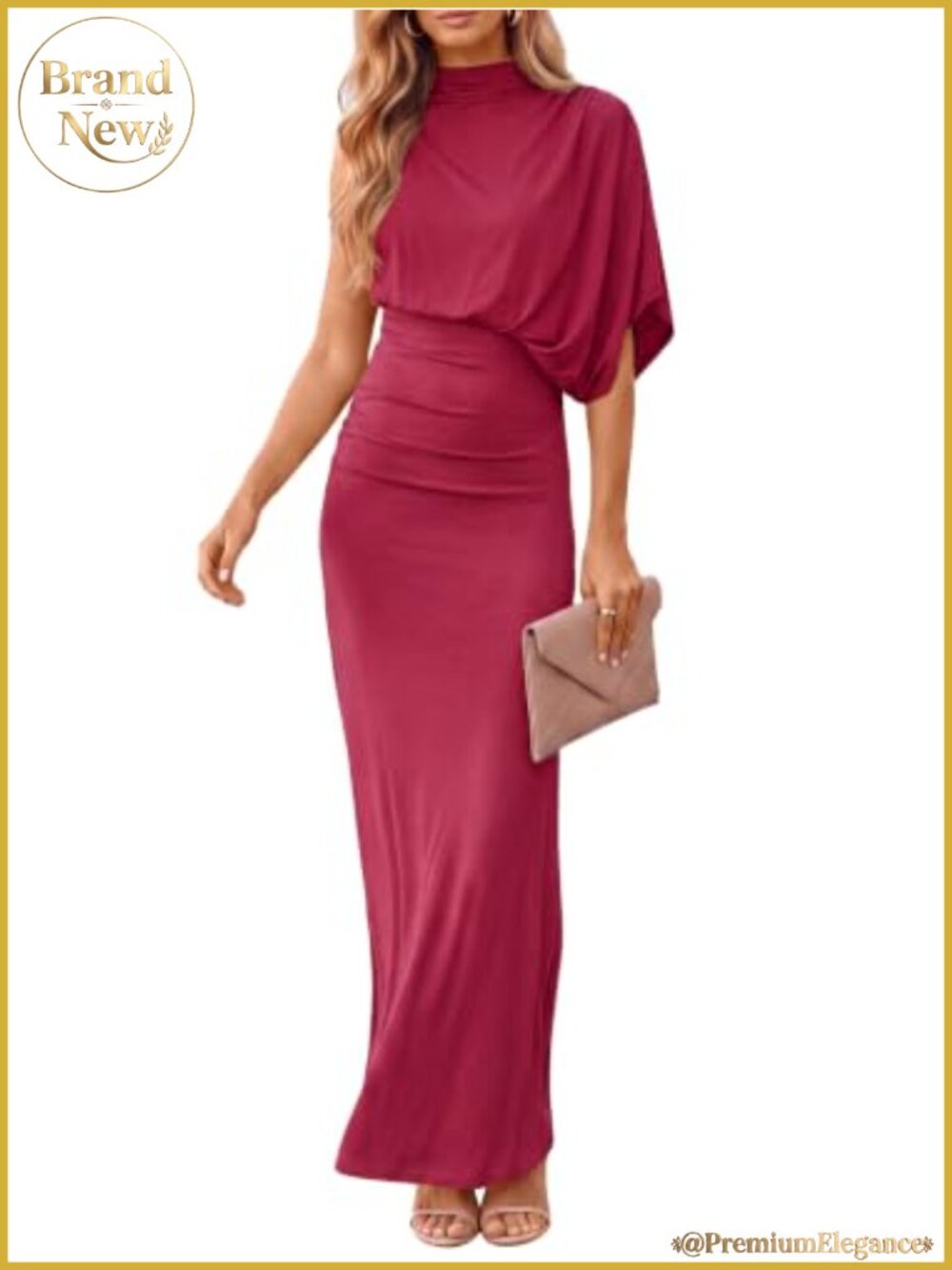 Womens Bodycon Maxi Dress High Neck Sleeveless Party Cocktail Formal Gown